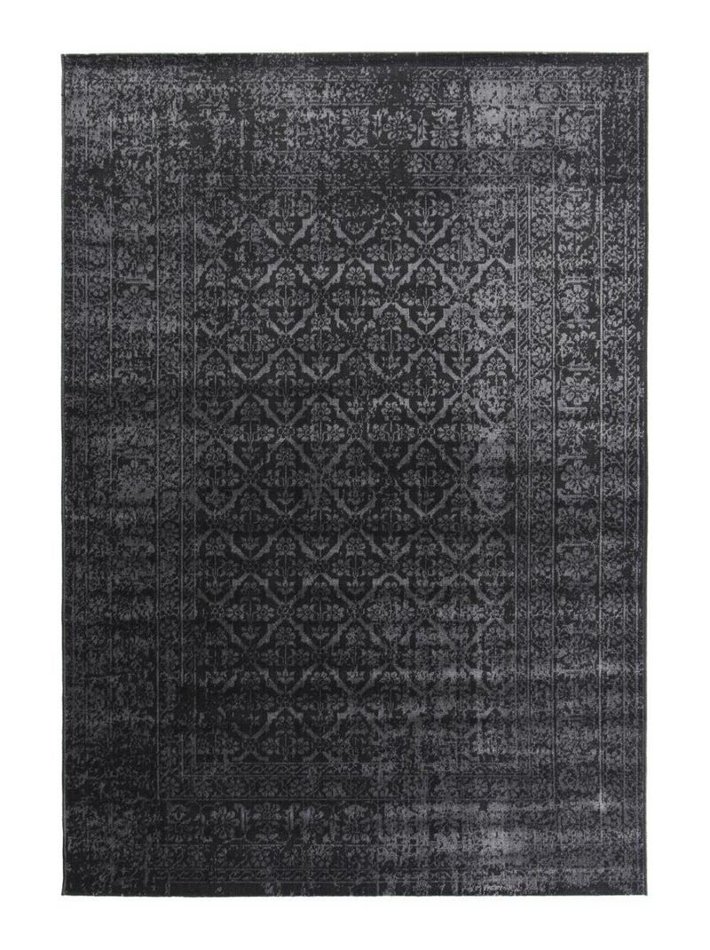 Tapis chambre tissé motif ethnique LUMIN 4 Noir - Kiabi