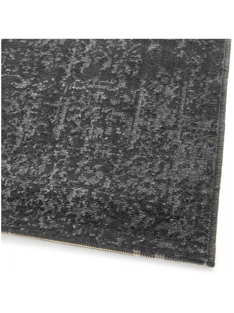Tapis chambre tissé motif ethnique LUMIN 4 Noir - Kiabi