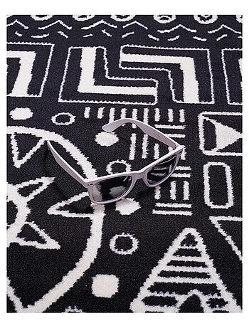 Tapis Chambre tissé motif ethnique LYN1 MOTIF