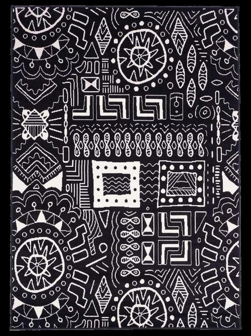 Tapis Chambre tissé motif ethnique LYN1 MOTIF - Kiabi