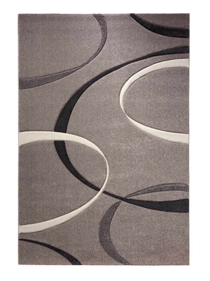 Tapis Chambre tissé motif floral CAMPUS Gris - Kiabi