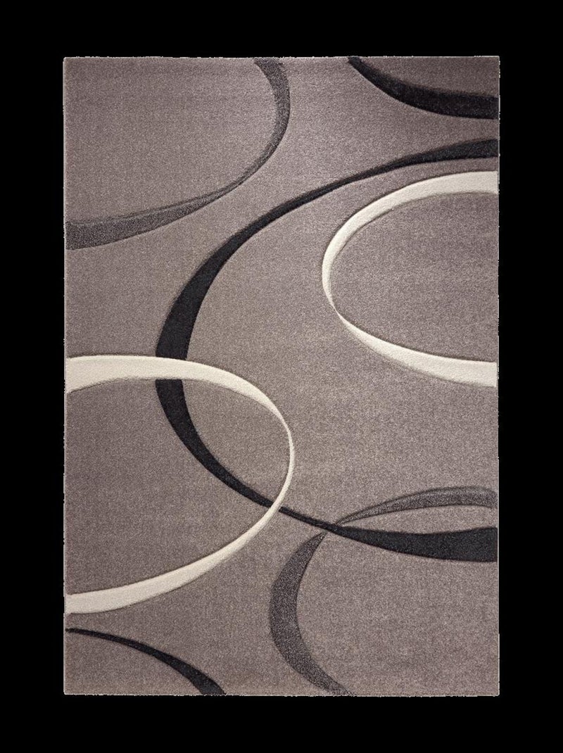 Tapis Chambre tissé motif floral CAMPUS Gris - Kiabi