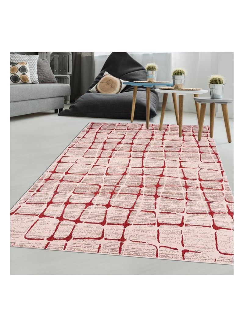 Tapis chambre tissé motif géométrique AF2 SOFIA Beige - Kiabi