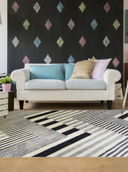 Tapis chambre tissé motif géométrique AF2 ZIGRA - Kiabi