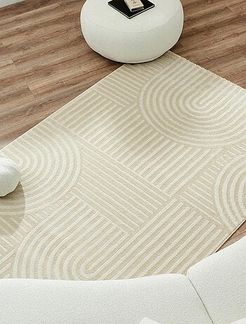 Tapis salon et chambre tissé motif géométrique CERABI