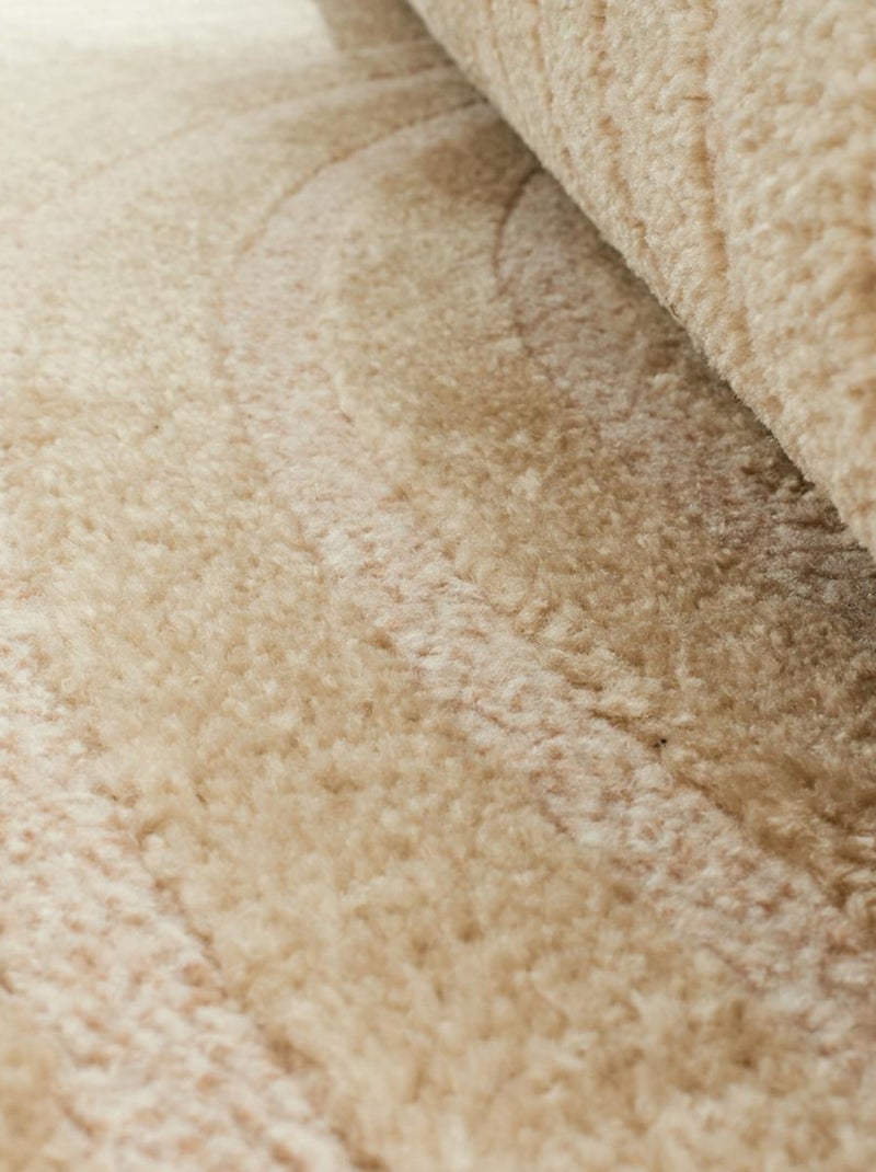 Tapis chambre tissé motif géométrique CEROTEA Beige - Kiabi
