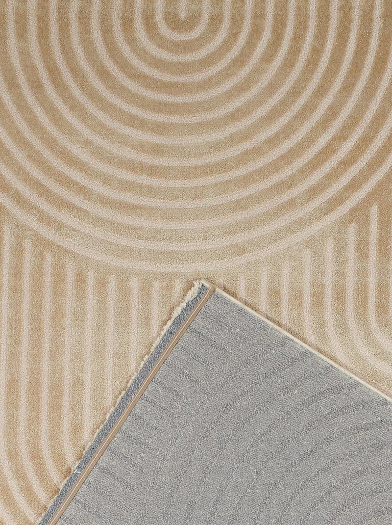 Tapis chambre tissé motif géométrique CEROTEA Beige - Kiabi
