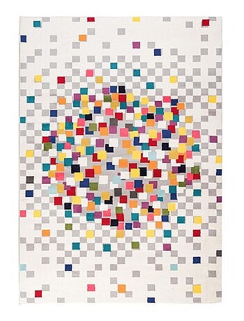 Tapis chambre tissé motif géométrique EFFACT