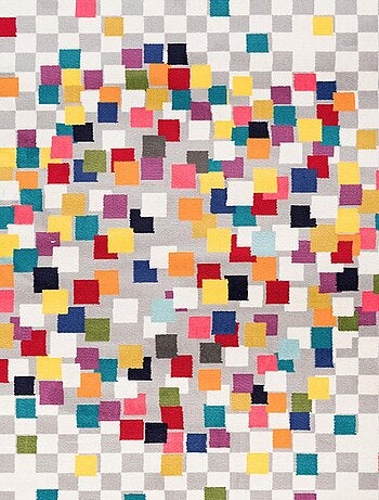 Tapis chambre tissé motif géométrique EFFACT