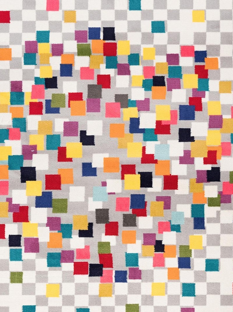 Tapis chambre tissé motif géométrique EFFACT Multicolore - Kiabi