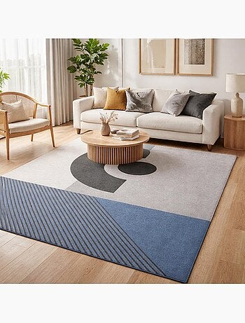Tapis Chambre tissé motif géométrique ELAK