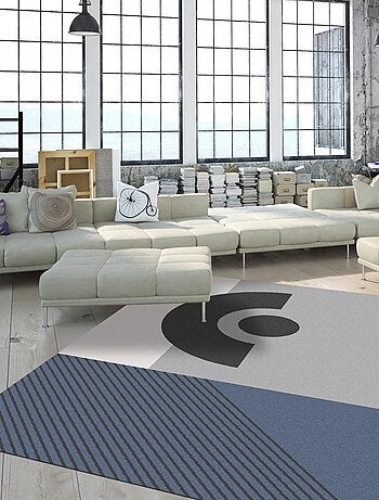 Tapis Chambre tissé motif géométrique ELAK