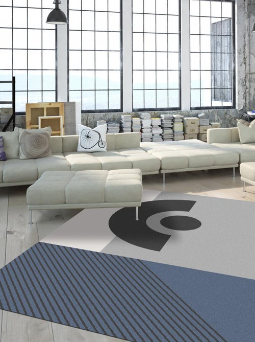 Tapis chambre tissé motif géométrique elak - Kiabi