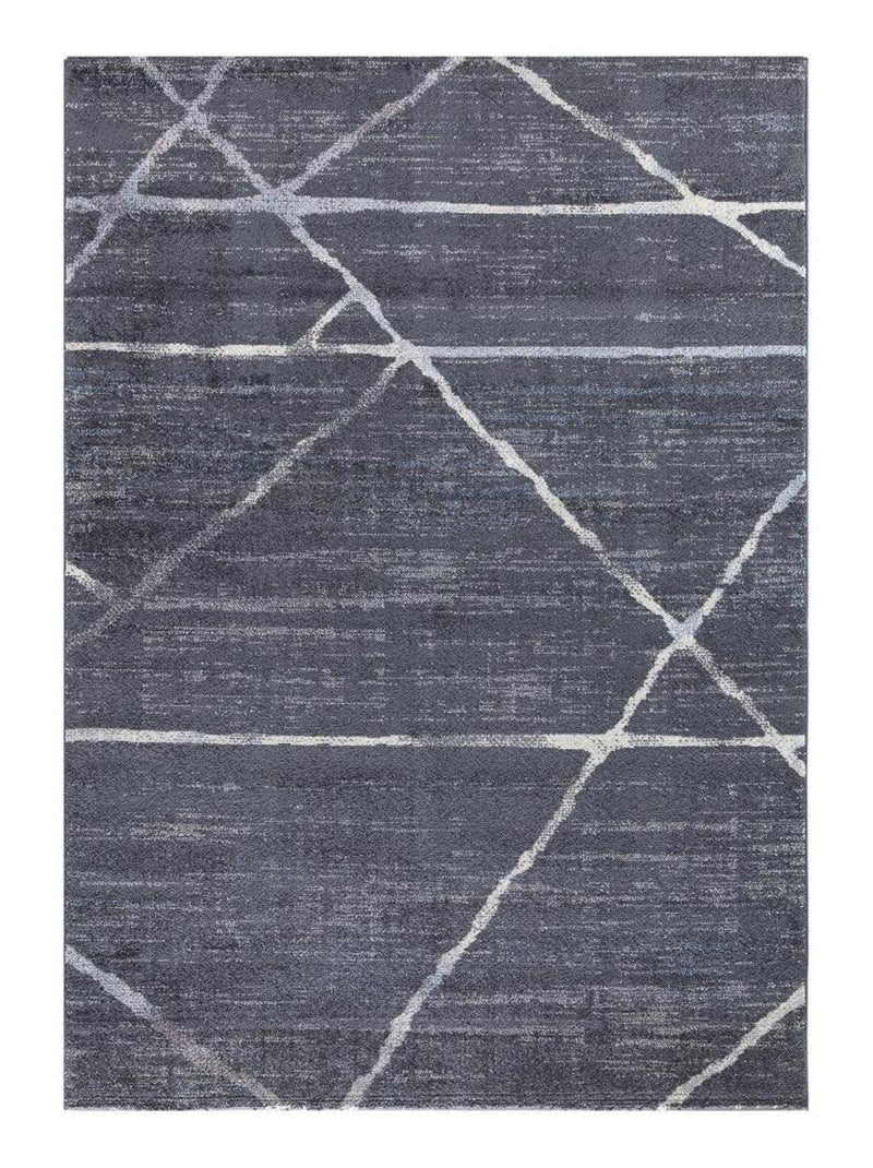 Tapis Chambre tissé motif géométrique LUXURY Gris - Kiabi