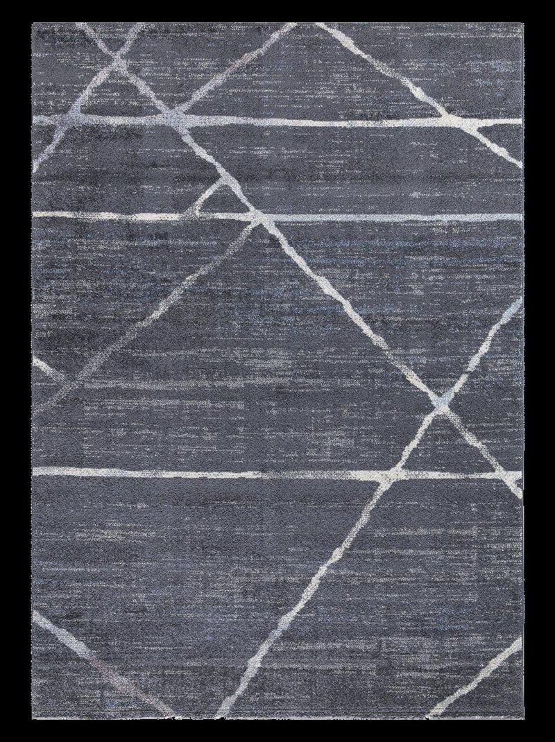 Tapis Chambre tissé motif géométrique LUXURY Gris - Kiabi