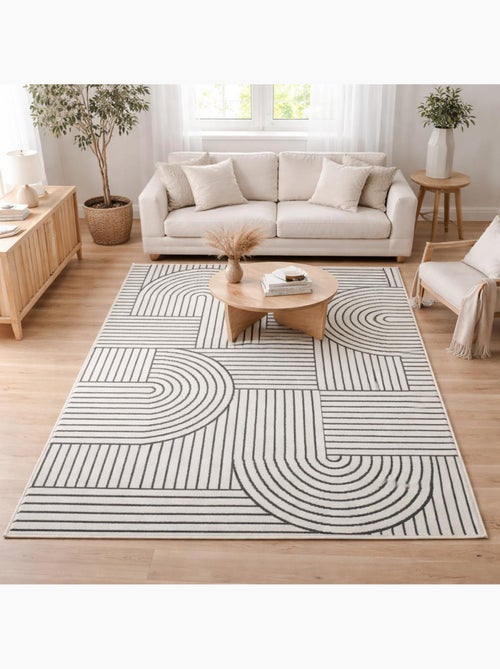 Tapis chambre tissé motif géométrique LYN1 COURLI - Kiabi