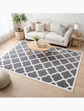 Tapis Chambre tissé motif géométrique LYN1 STYLE