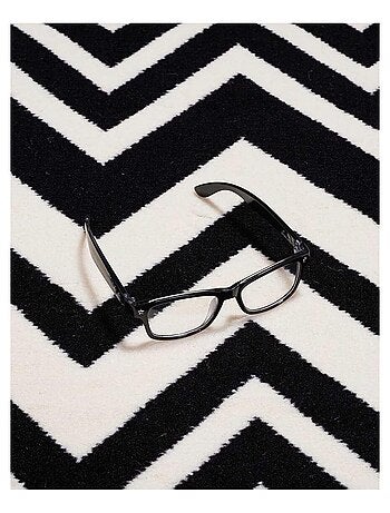 Tapis chambre tissé motif géométrique LYN1 VAGUES