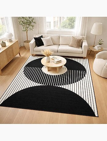 Tapis chambre tissé motif géométrique LYN1 VINILO