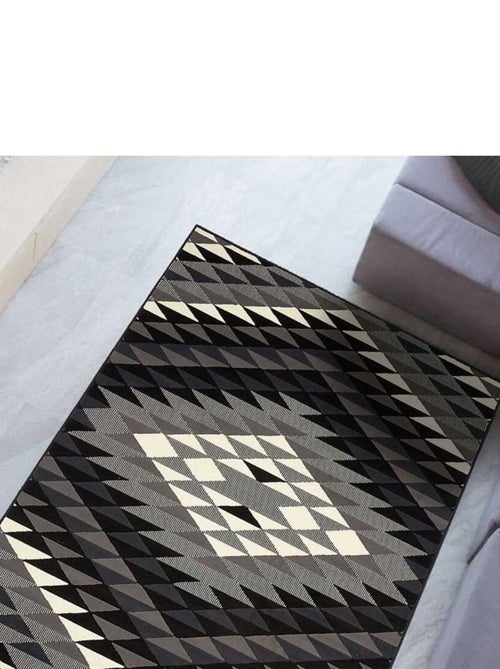 Tapis chambre tissé motif géométrique LYN49 APACHE - Kiabi