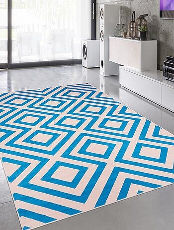 Tapis chambre tissé motif géométrique LYN49 NICE