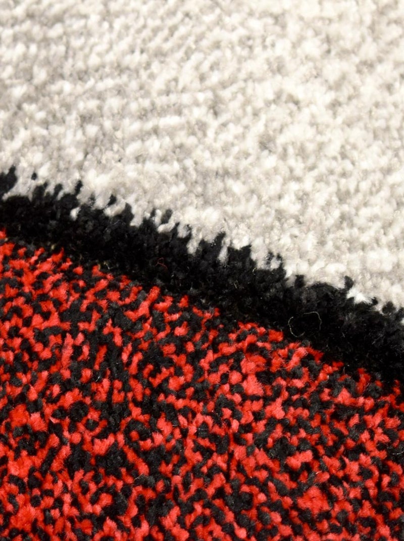 Tapis chambre tissé motif géométrique LYN8 ULTIMA Rouge - Kiabi