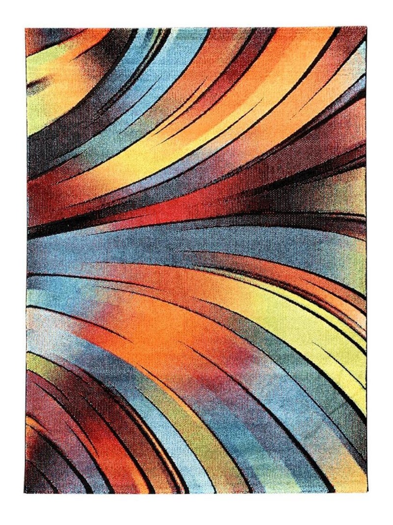 Tapis chambre tissé motif géométrique STEYRE Multicolore - Kiabi