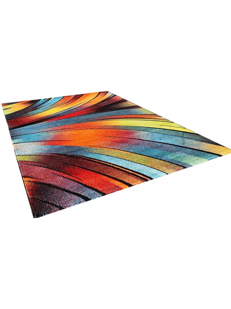Tapis chambre tissé motif géométrique STEYRE Multicolore - Kiabi