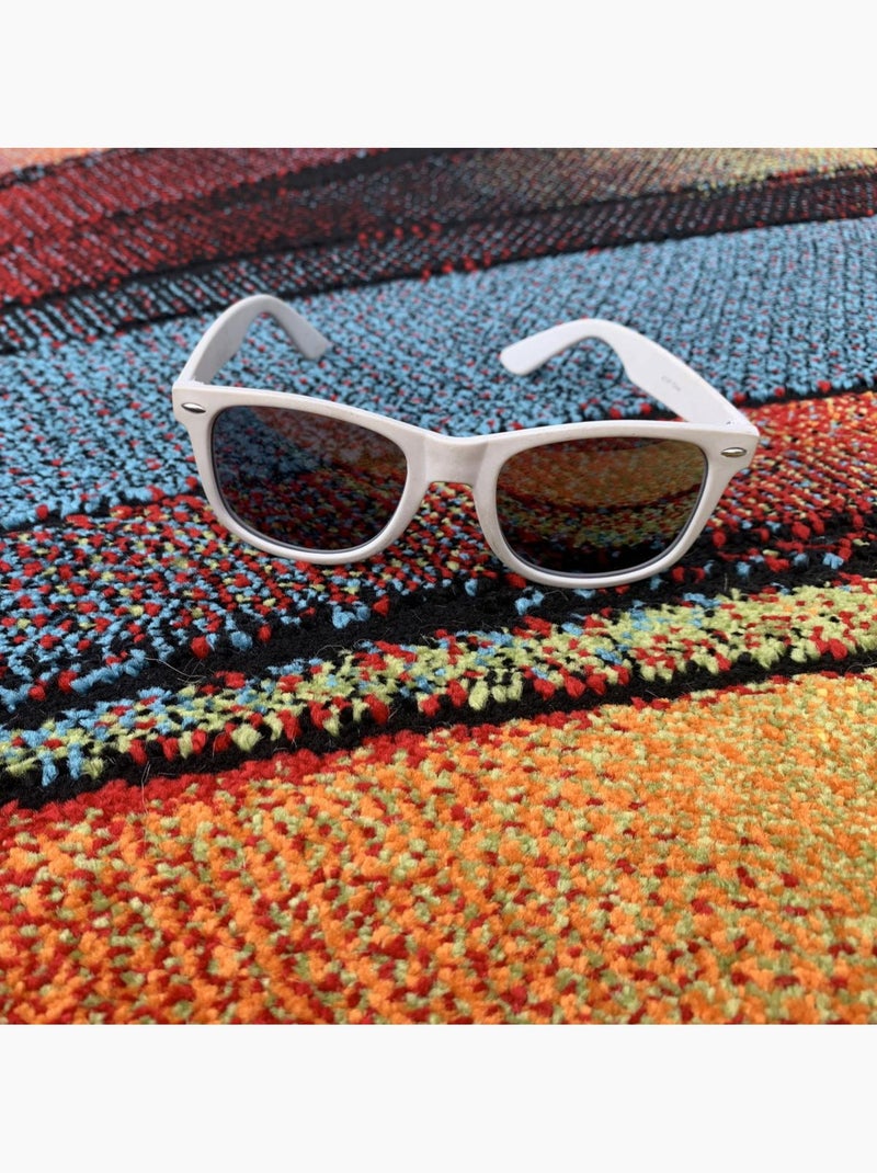 Tapis chambre tissé motif géométrique STEYRE Multicolore - Kiabi