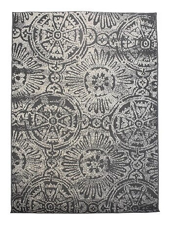 Tapis salon et chambre tissé motif rétro-vintage LYN1 TRANBY