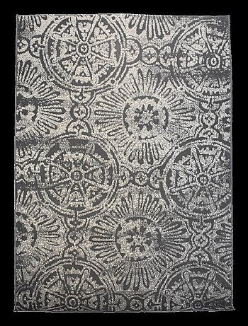 Tapis salon et chambre tissé motif rétro-vintage LYN1 TRANBY