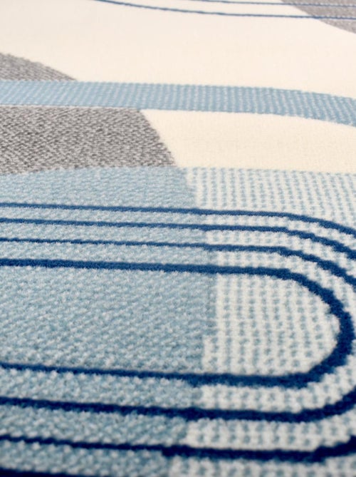Tapis chambre tissé motif rétro-vintage LYN49 COURBLA - Kiabi