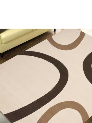 Tapis chambre tissé motif rond LYN1 TEMPO