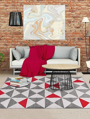 Tapis chambre tissé motif scandinave TRIANGAM