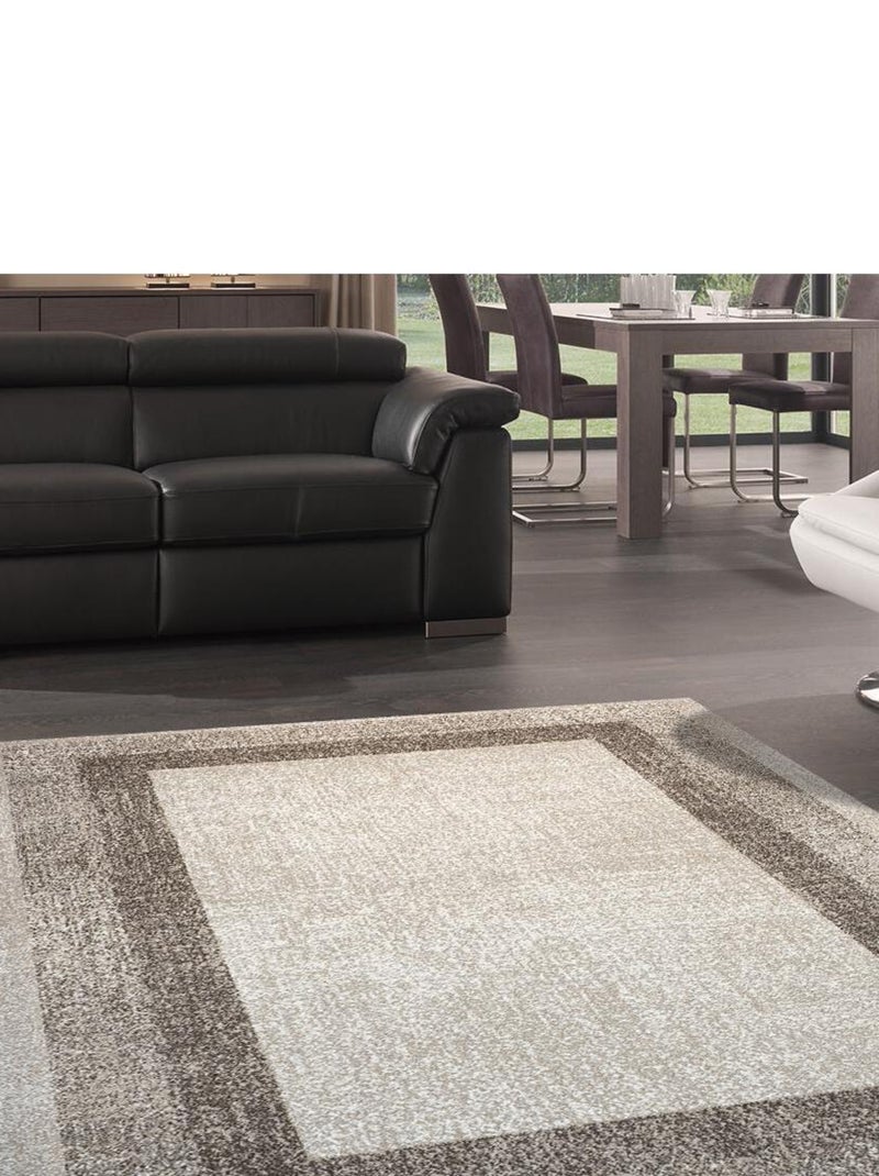 Tapis Chambre tissé motif simple CHESTER Ecru - Kiabi