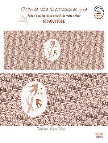 Tapis chemin de table Motif Hirondelle Red Poppies