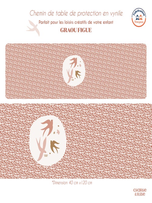 Tapis chemin de table Motif Hirondelle Red Poppies - Kiabi