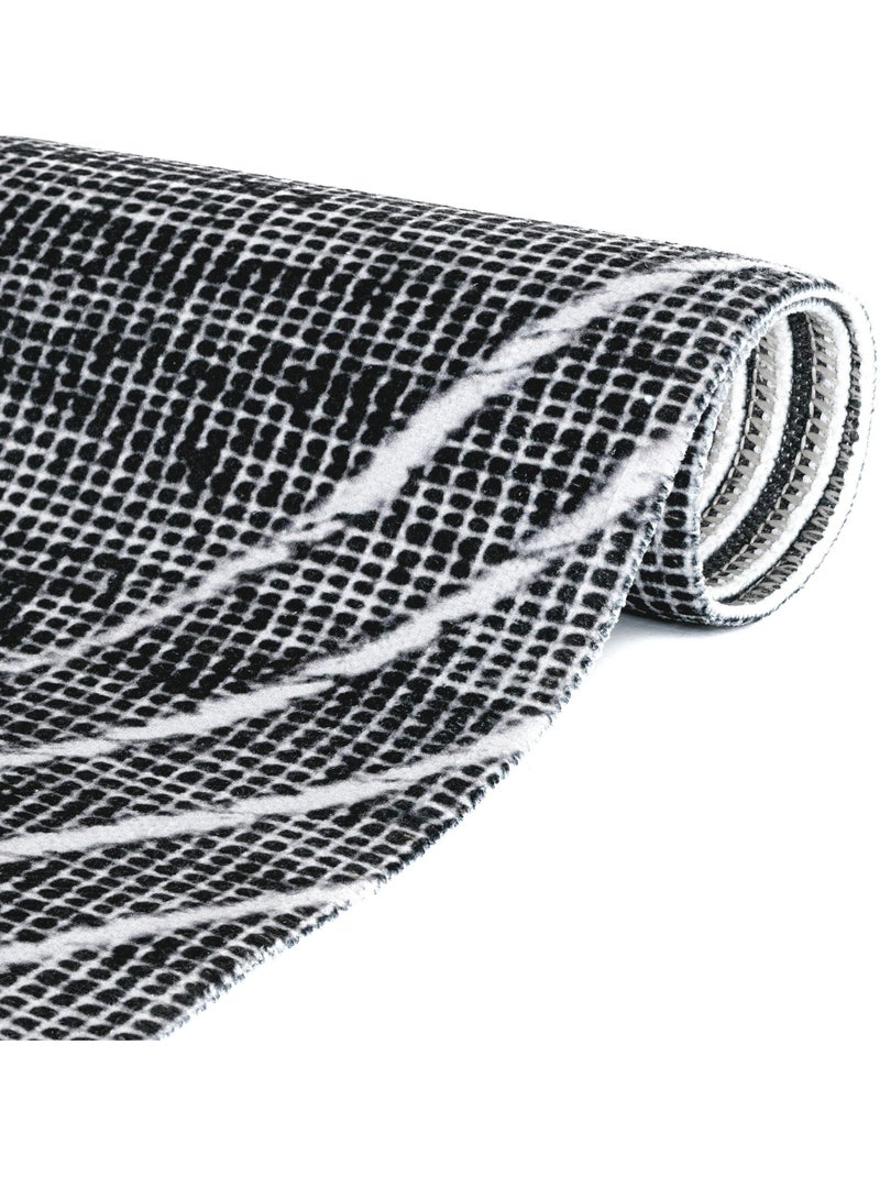 Tapis chenille lavable 1010 anthracite - 200x290 / gris Gris - Kiabi