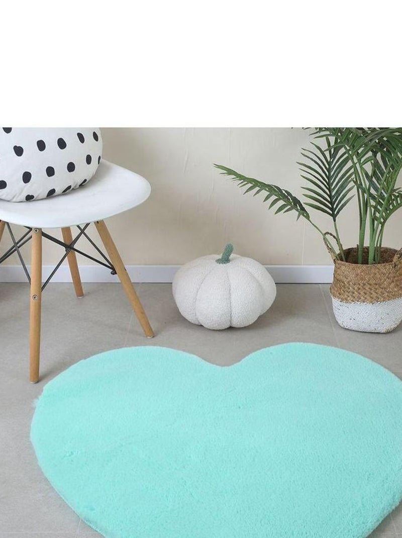 Tapis coeur uni pour chambre d'enfant Gabi Vert - Kiabi