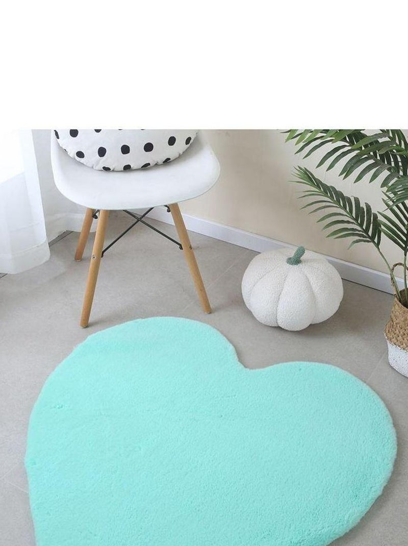 Tapis coeur uni pour chambre d'enfant Gabi Vert - Kiabi