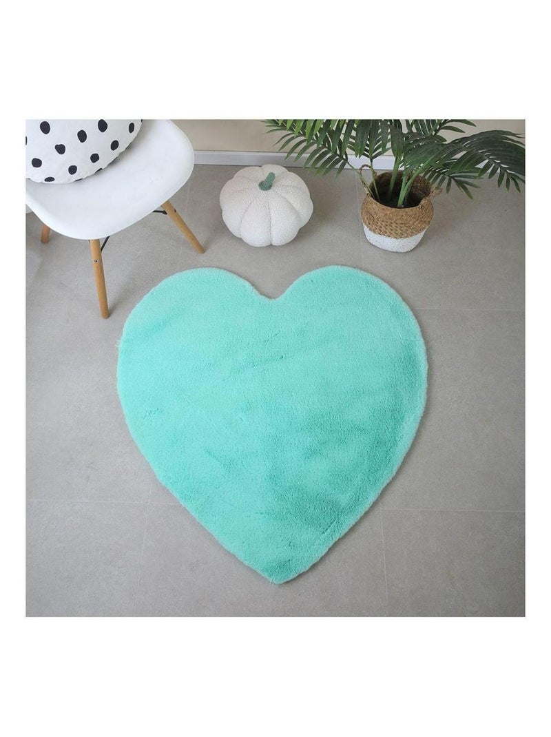 Tapis coeur uni pour chambre d'enfant Gabi Vert - Kiabi