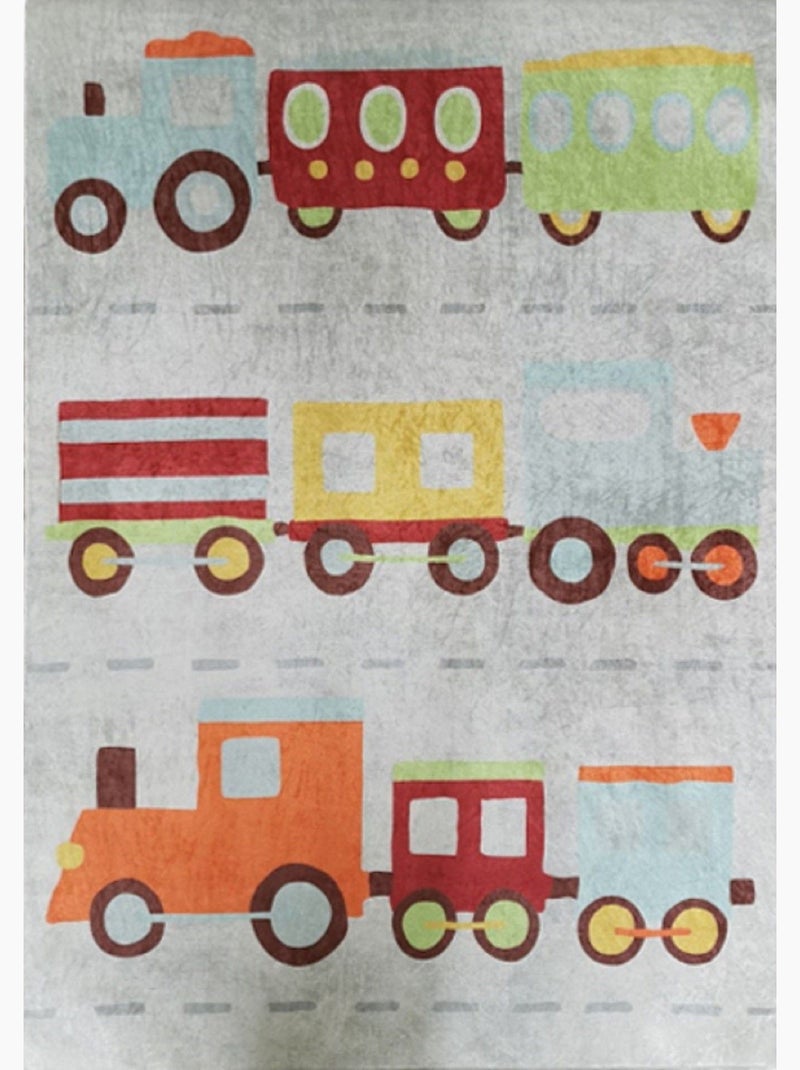 Tapis Coloré TRAIN Beige - Kiabi