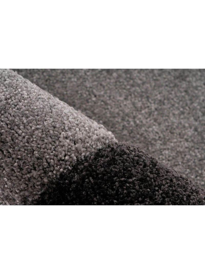 Tapis contemporain à mèches courtes rectangle Skanor Argenté - Kiabi