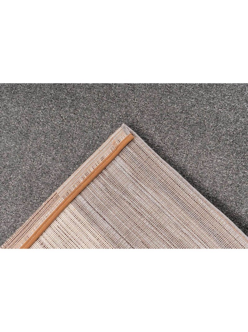 Tapis contemporain à mèches courtes rectangle Skanor Argenté - Kiabi