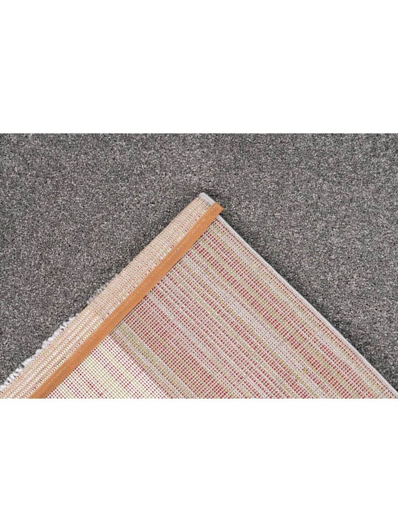 Tapis contemporain à mèches courtes rectangle Skanor Rouge - Kiabi