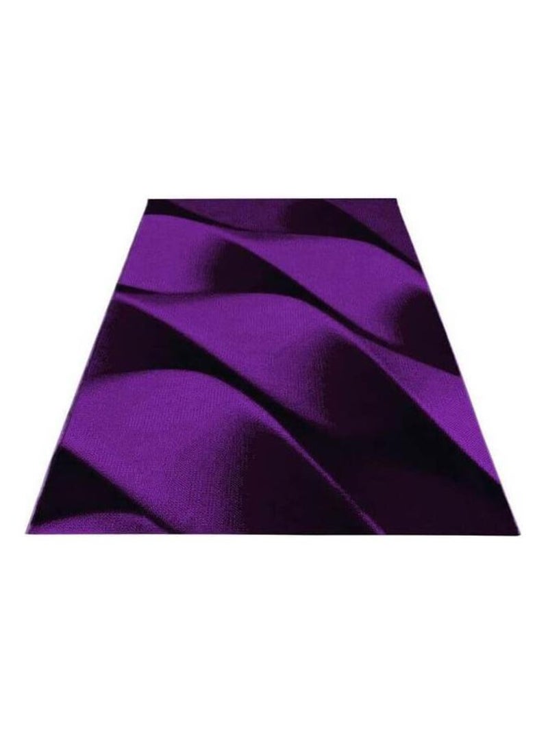 Tapis contemporain effet courbe Noghar Mauve lilas - Kiabi