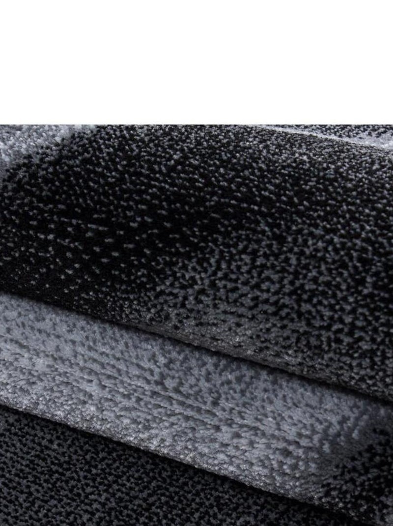 Tapis contemporain effet courbe Noghar Noir - Kiabi