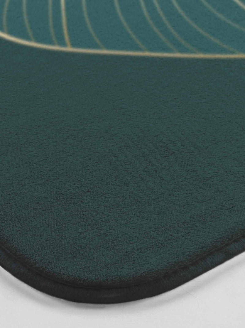 Tapis contour de WC 45 x 45 cm Feuilles de jade Vert - Kiabi