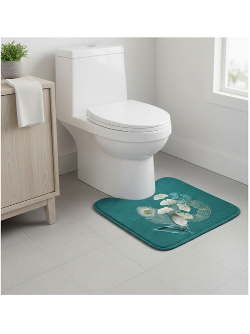 Tapis contour de WC Ginko blue - Kiabi Tapis contour de WC Ginko blue - Kiabi