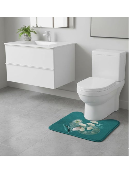Tapis contour de WC Ginko blue - Kiabi Tapis contour de WC Ginko blue - Kiabi